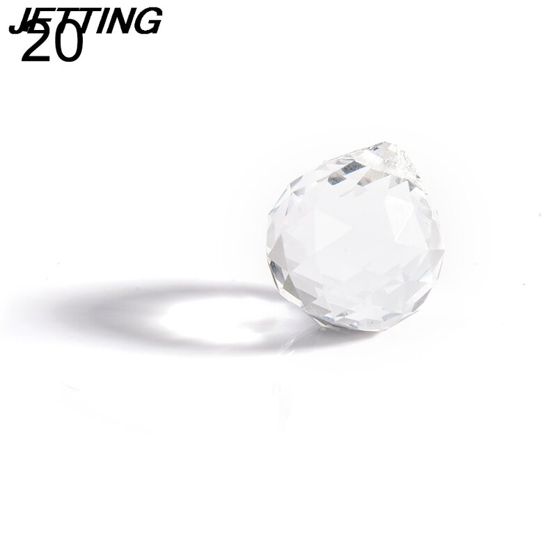 Clear 20/30/40mm Crystal Ball Prism Faceted Glass Chandelier Crystal Parts Hanging Pendant Lighting Ball Suncatcher Home Decor
