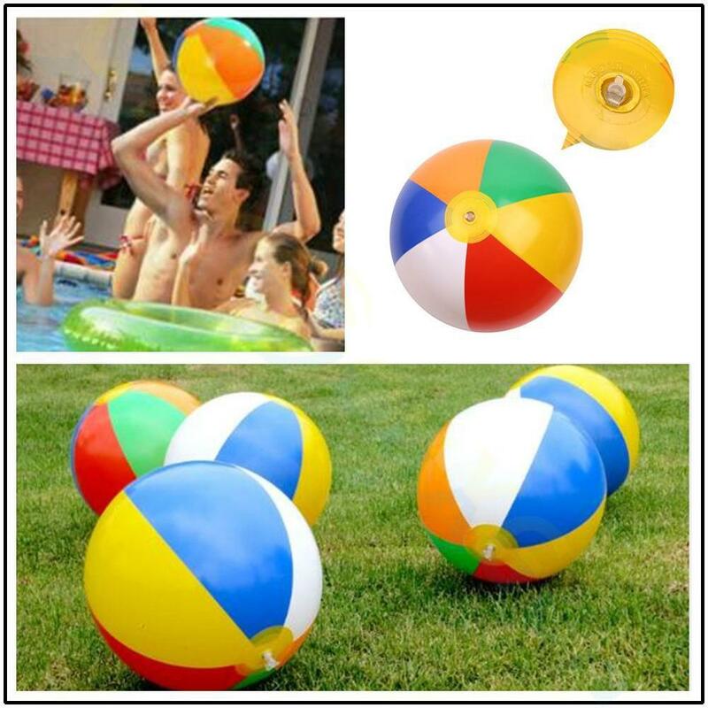 Pelota de playa inflable de Color arcoíris para niños, juguete educativo para piscina de agua al aire libre, cumpleaños, Año Nuevo, navidad, Halloween