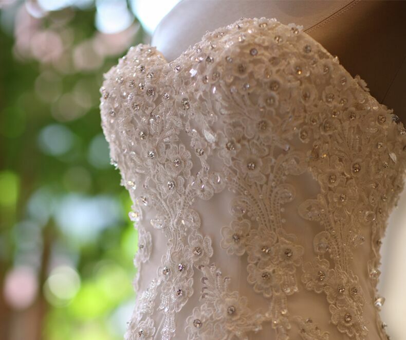 ANGELSBRIDEP Vestidos De Novia Wedding Dresses Sweetheart Sweep Train Lace Up Applique Corset Gowns Csutomize Made