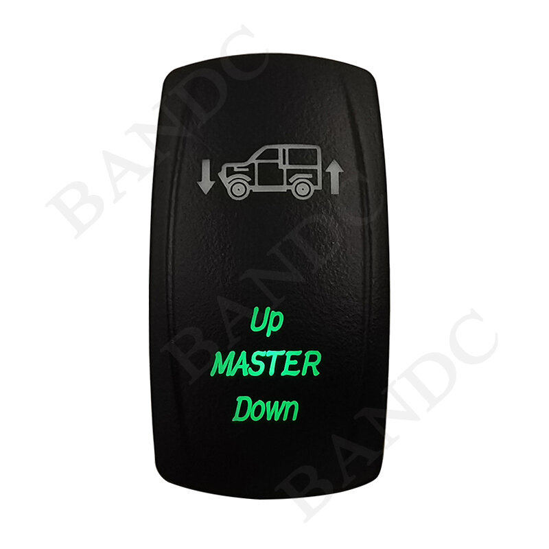 Green Led UP MASTER DOWN ON-OFF-ON Rocker Switch for Car Bus Vehicle Truck Car Tuning Parts 12V 20A 24V 10A