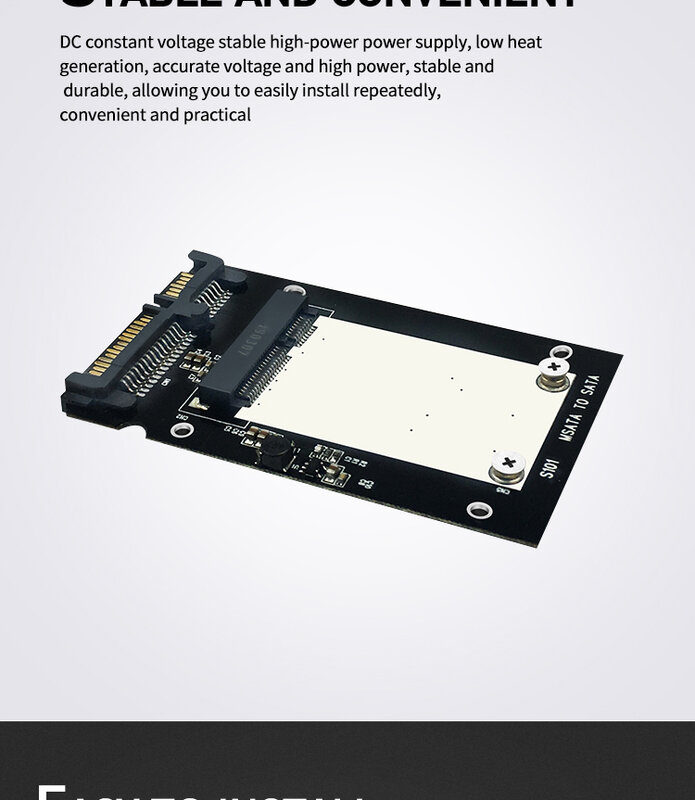 ZOMY 2.5 ''MSATA ไปยัง SATA Hard Disk สำหรับแล็ปท็อป SSD Adapter Converter Card อุปกรณ์เสริมภายใน Ssd กรณีสำหรับแล็ปท็อป