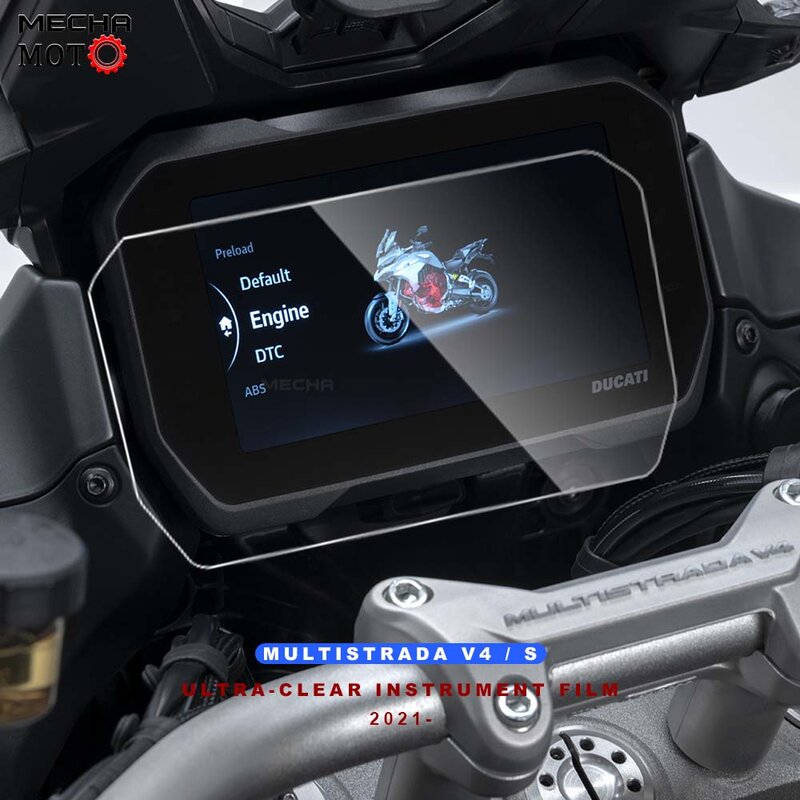 Pellicola per strumenti di protezione per cruscotto con schermo antigraffio per moto Ducati Multistrada V4 Pikes Peak v4S Sport 2021