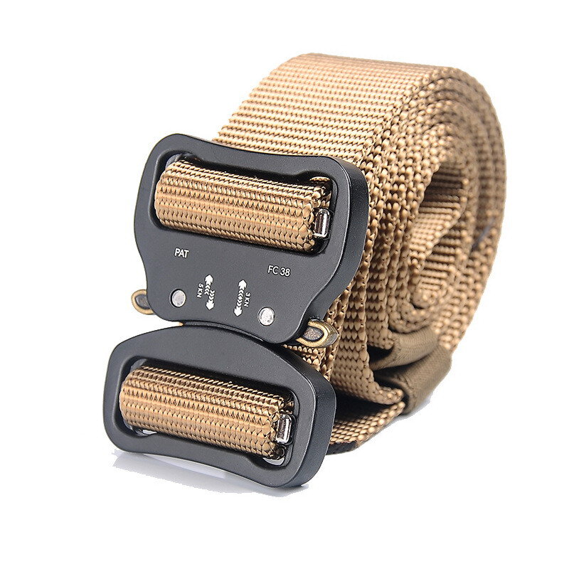 Mens Tactical Belt Military Nylon Outdoor Multifunctional Training Leisure Metel Buckle Unisex Cinto Zinc Alloy Quick Drying