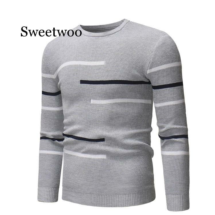 2020 Baru Musim Gugur Musim Dingin Pria Sweater Pria Turtleneck Warna Solid Kasual Sweater Pria Slim Fit Rajutan Pullovers
