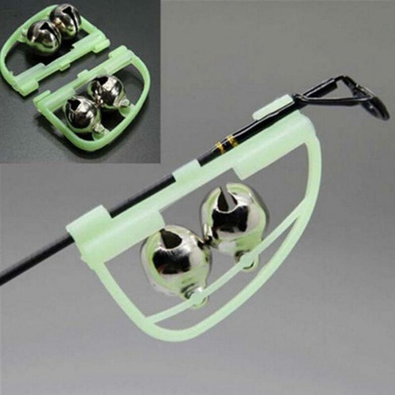 2Pcs Light Twin Bells คลิปตกปลา Rod Bite Alarm แบบพกพา Fast Fishing Rod Fishing Tackle อุปกรณ์เสริม