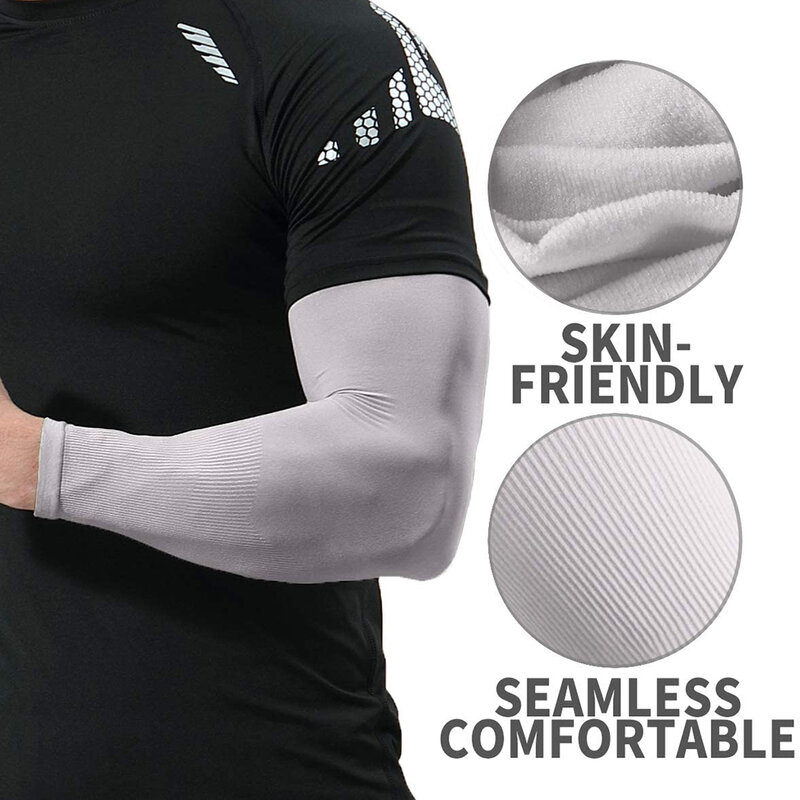 Unisex ถุงมือยาว Sun UV ป้องกันมือป้องกันฝาครอบแขนผ้าไหมครีมกันแดดแขนแขนกลางแจ้งอุ่นครึ่งแขน