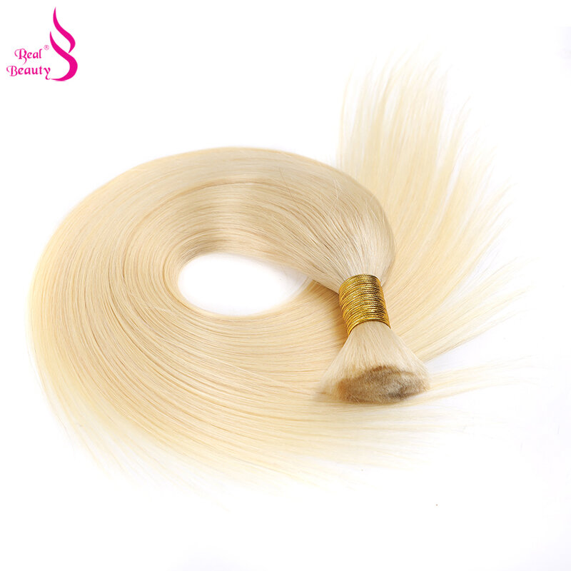 Реальная красота 613 светлые прямые человеческие волосы оптом для плетения без уточка Hightlight 100% человеческие волосы для наращивания 45 см до 75 см
