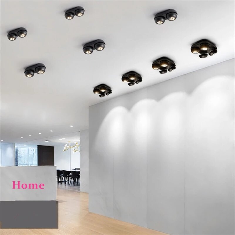 Spot lumineux LED pour le plafond avec technologie COB, éclairage à intensité réglable, montage en Surface, 7/9/14/18/28/36W, AC85-265V