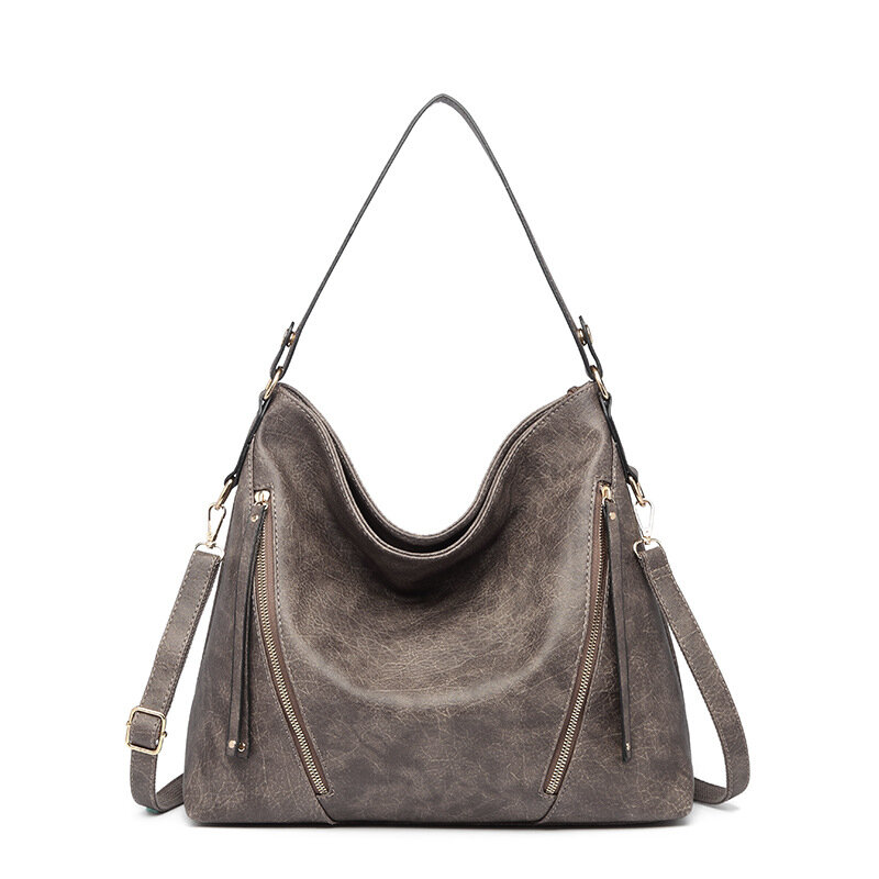 Soft Leather Tassel Tote Bags for Women Luxury Designer with Zipper Shoulder Messenger Bag Large Capacity Vintage Handbag