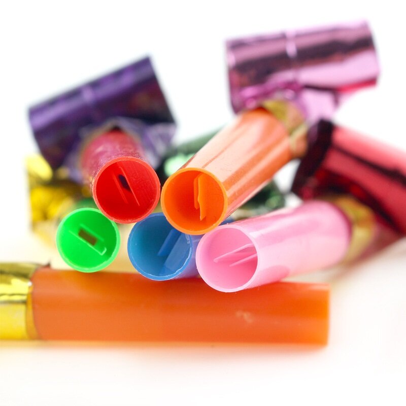 Nhiều Màu Nhựa Cổ Vũ Đạo Cụ Cổ Vũ Vòi Khí Còi Thổi Trẻ Em Còi Sinh Nhật Đội Cổ Vũ Tiếp Liệu 10 Chiếc