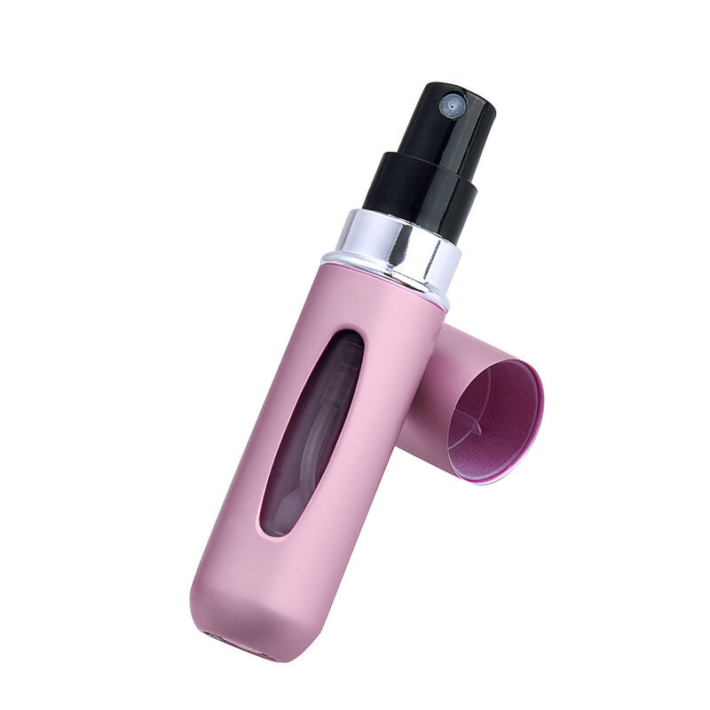 휴대용 미니 리필 향수병 소독제 스프레이 + R1 귀 왁스 클리너, 화이트 블랙 색상, 5ml