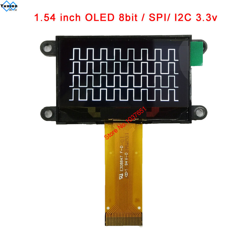 OLED 128x64 1,54 "24PIN mini tamaño pequeño SSD1309Z 8bit MCU SPI IIC I2C LEG12864A