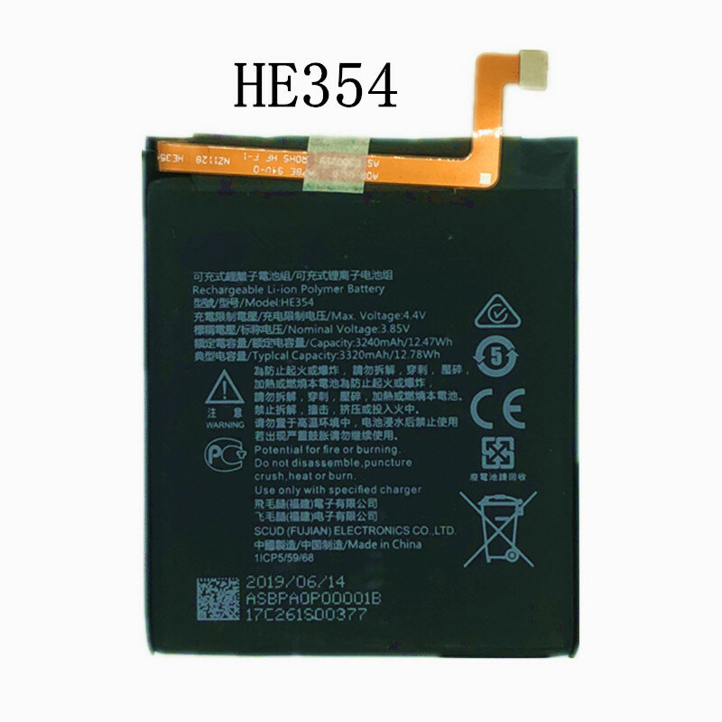 Original HE354 3240mAh Batterie Für Nokia 9 PUREVIEW Lithium-Polymer Batterien
