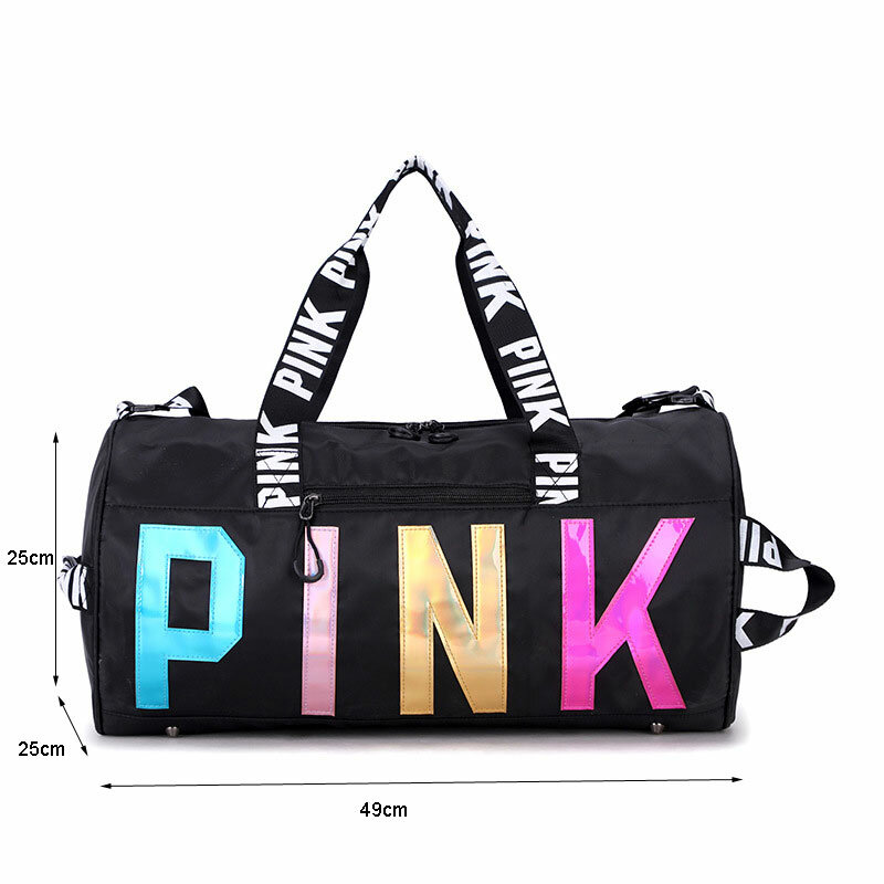 TRIPNUO Large Capacity Women Travel Bag Sequins Pink Gym Bag Waterproof Sport Bags for Fitness Training Yoga Bags Duffle Bag