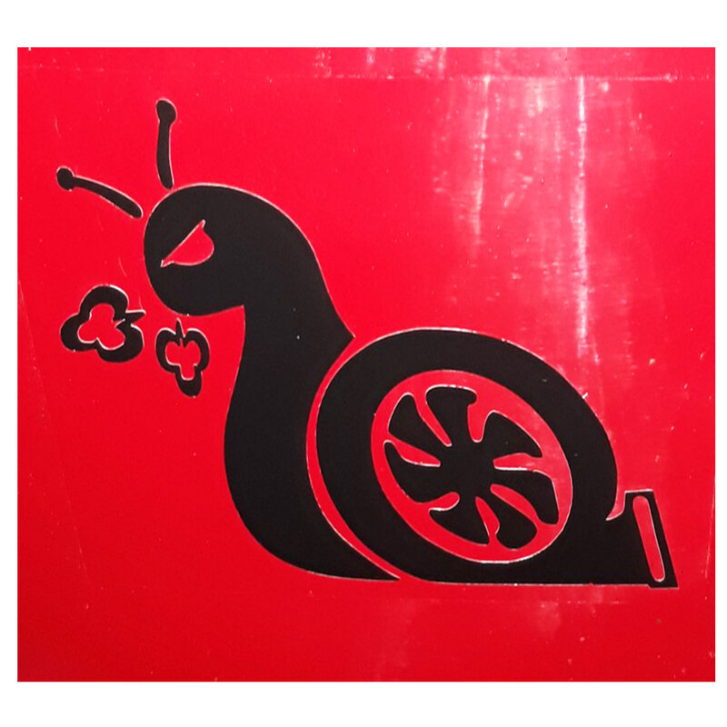 자동차 달팽이 터보 레이싱 스타일 드리프트 스티커, 긁힘 방지 꽃 스티커, 10x13cm, 2 개