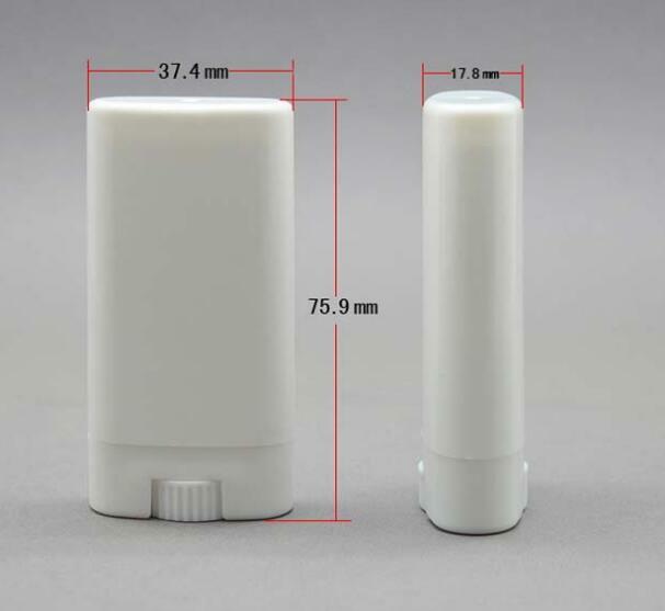 Contenedores de tubo de bálsamo labial vacíos redondos ovalados, caja de desodorante, frasco de botella DIY, 5 g/ml, 15g