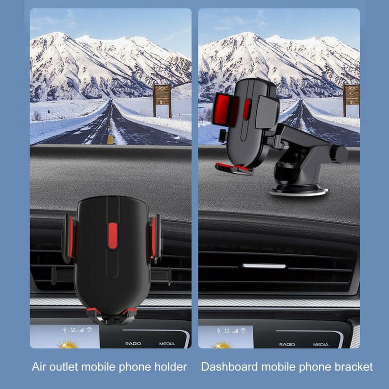 Soporte de teléfono ajustable para coche, soporte de teléfono para coche, ventosa, ventilación de aire, navegación