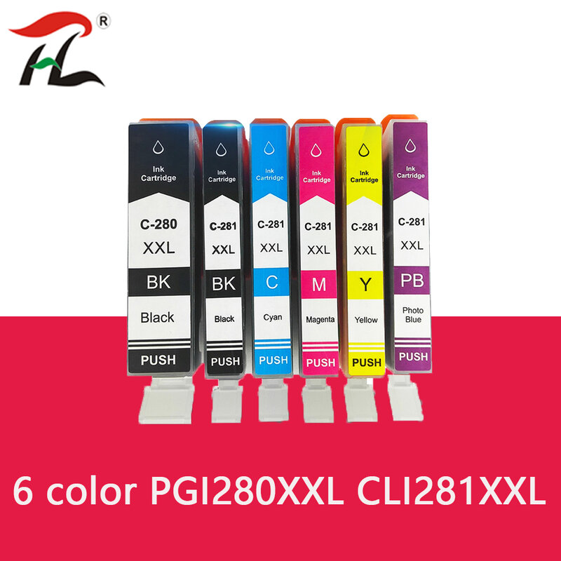 PGI280 PGI-280 CLI-281 compatível Do Cartucho De Tinta Para impressora jato de tinta Canon TR7520 TR8520 TS6120 TS8120 TS9120 PGI-280 CLI-281