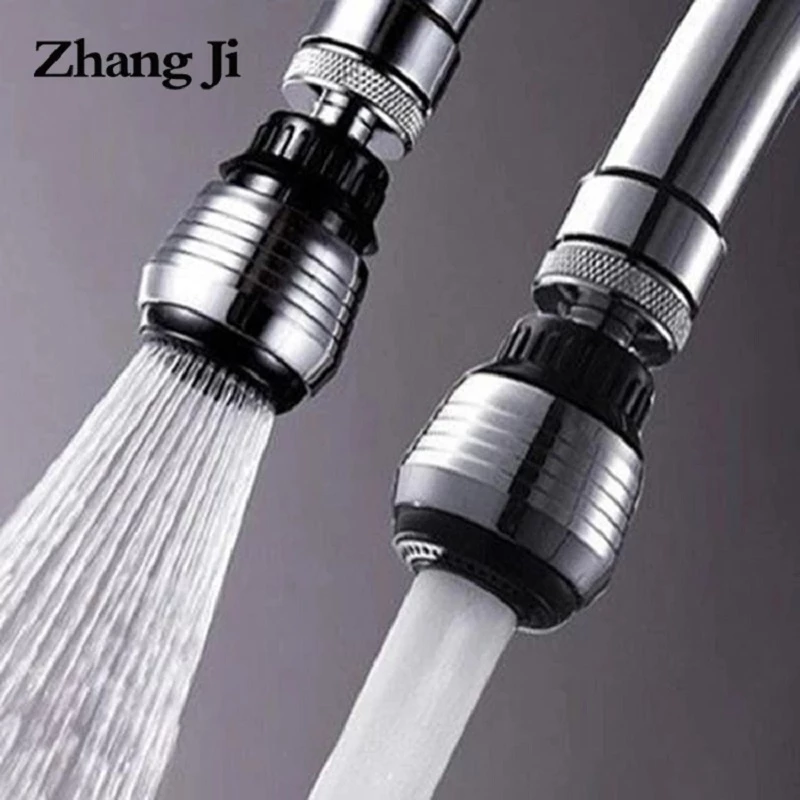 ZhangJi-aireador de 360 grados para grifo de cocina, difusor de filtro de agua ajustable con 2 modos, boquilla de ahorro de agua, Conector de Ducha