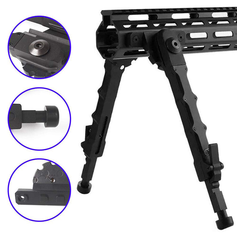 Naugelf Tactical Support Tripod with Side Mount, Heavy Duty, Lightweight, Adjustable Side Folding Legs