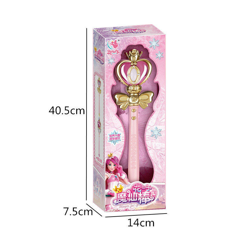 40CM Blume Fee Glowing Sound Effekte Sterne Zauberstab Kinder Spielen Prinzessin Kostüm Requisiten Puppenhaus Party Favor Für Mädchen