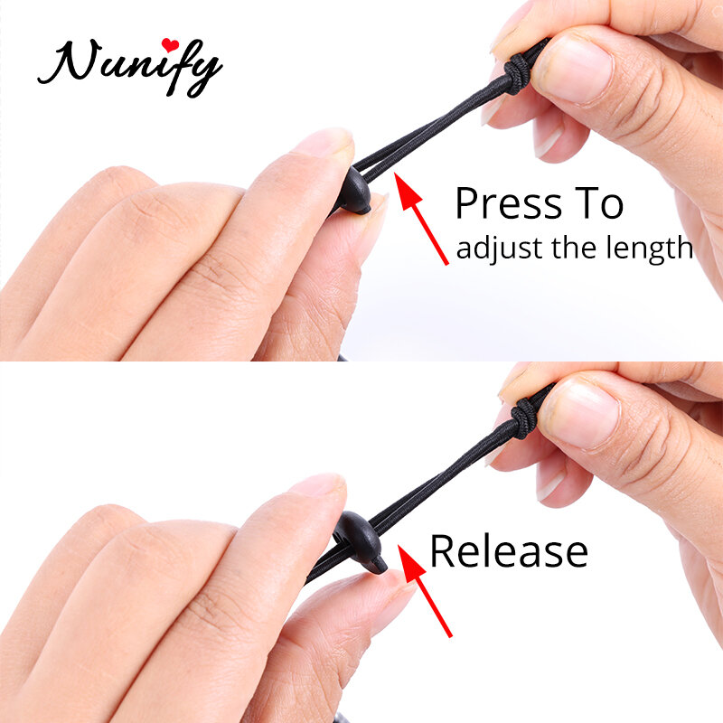 Nunify-redecilla para el pelo sin golla con correa ajustable, coleta de Color negro, gorro para hacer moño