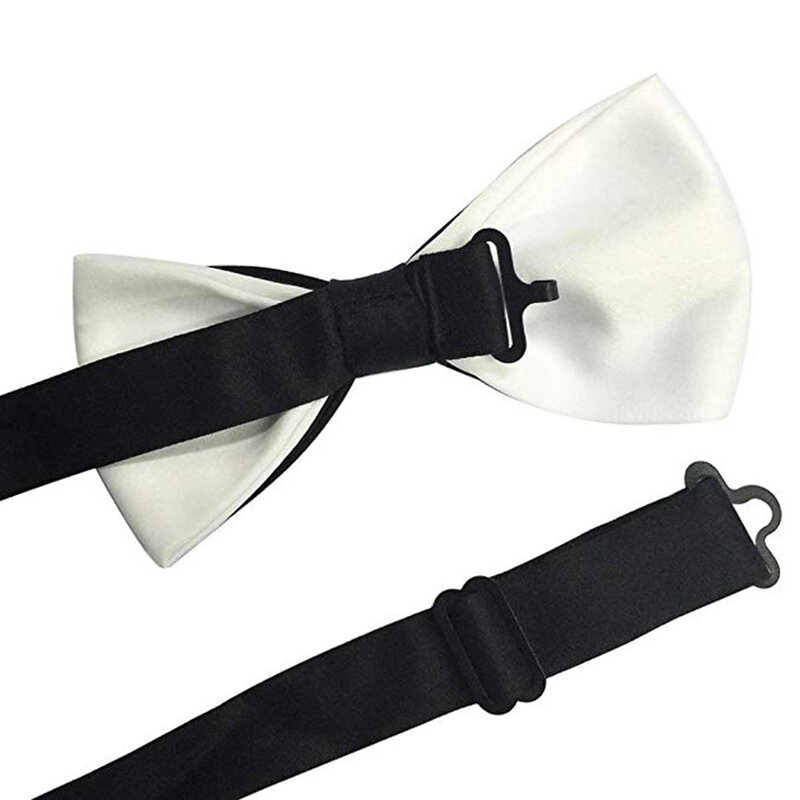 Модный мужской галстук-бабочка HUISHI из полиэстера двухслойный регулируемый галстук-бабочка для взрослых для вечерние в английском стиле женский свадебный однотонный