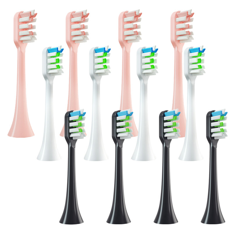 4 pezzi per SOOCAS X3/X3U/X5 testine di ricambio per spazzolino da denti testine per spazzolino da denti pulite spazzolino elettrico sonico ugelli a setole morbide