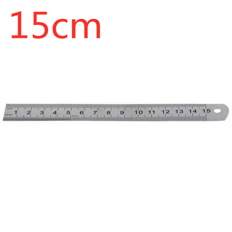 15cm Metal Ruler Stainless Steel Metric Rule Precision Double Sided Measuring Tools School Office Supplies Accessories