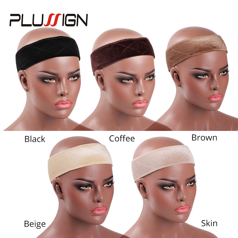Аксессуары для парика Plussign, искусственный бархатный парик, регулируемая повязка для парика, удобная повязка, дополнительный удерживающий парик, повязка на голову