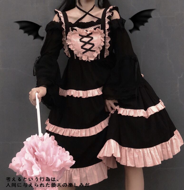 Kawaii Lolita Princess Sling Jsk fur s, Soft Girl, Soft Japanese, Solid Document, Summer Tea Party Cosplay Costumes, fur s
