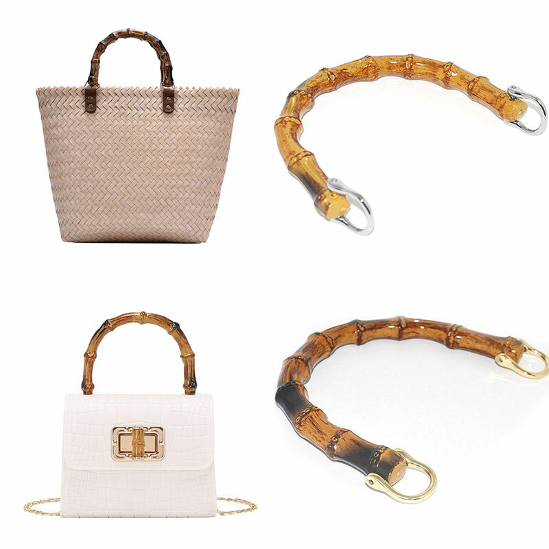Cinturini per borse alla moda creativi fai-da-te accessori per bagagli a forma di bambù manici in bambù manici in plastica fibbia a maglie portatili in bambù