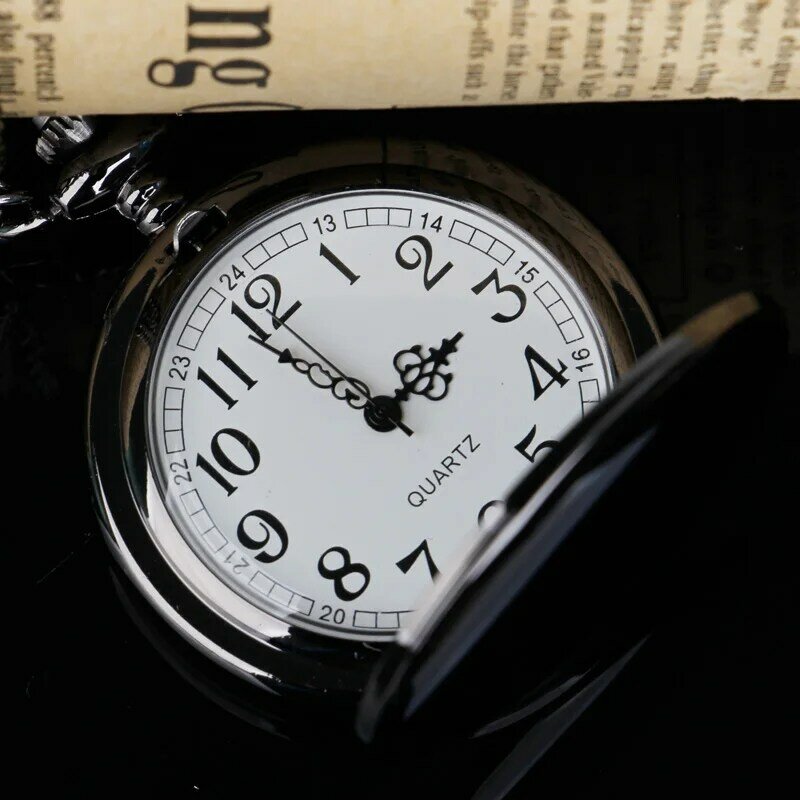 Reloj de bolsillo con movimiento de cuarzo de alta calidad, reloj Vintage, esfera Nmber romana, colgante, cadena Fob, regalos
