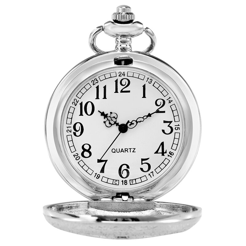 Vintage elegancki srebrny damski zegarek kieszonkowy kwarcowy mężczyźni naszyjnik łańcuch Retro stop antyczne zegarki prezent dla taty Mum Relogio