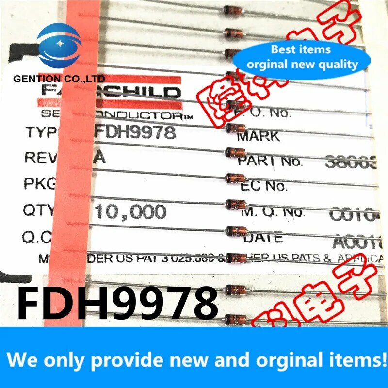 10PCS 100% 새로운 오리지널 FDH9978A 스위칭 다이오드 FDH9978 DO-35 0.5W 1N4448 대신