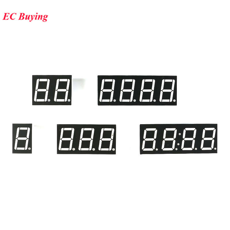 Módulo de exibição LED para arduino 7 segmen, relógio digital, vermelho, 1 bit, 2 bit, 3 bit, 4 bit, cátodo comum, ânodo, tubo digital, 0,56 polegadas