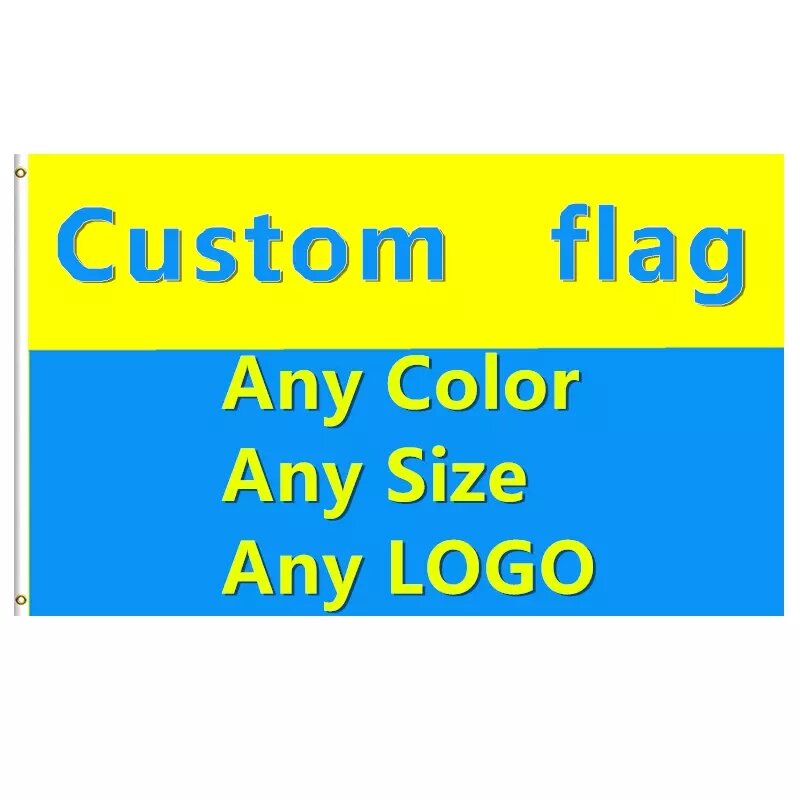 Wholesale Custom Digital Print 2x3ft/3x5ft/ 4x6ft Any Logo 100D Polyester Outdoor Sport Parade Home Decoration