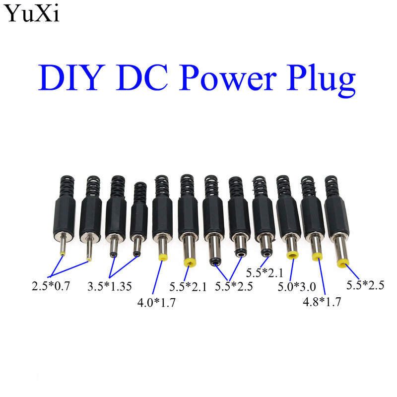 DIY 5,5mm x 2,1mm 2,5*0,7 3,5*1,35 5,5*2,5 4,8*1,7 4,0*1,7 5,0*3,0mm DC Power Stecker draht kabel solder Connector Adapter barrel
