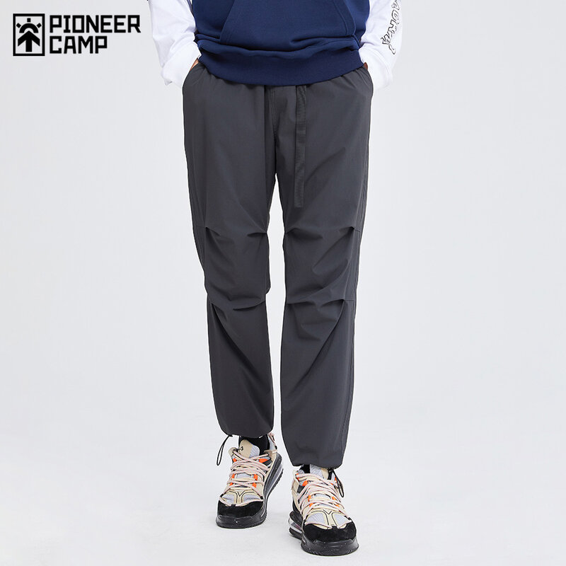 Pioneer Camp New Casual Men's Pants Adjustable Bottom Loose Fit Trousers with Belt XXS123110