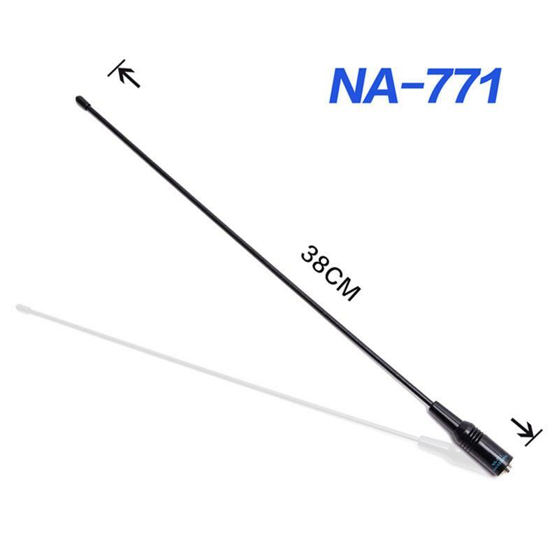 Nagoya-antena suave de doble banda para walkie-talkie, dispositivo de NA-771 hembra VHF/UHF 144/430MHz, NA771, para Baofeng SMA-F, UV-5R, UV-82, NA 771