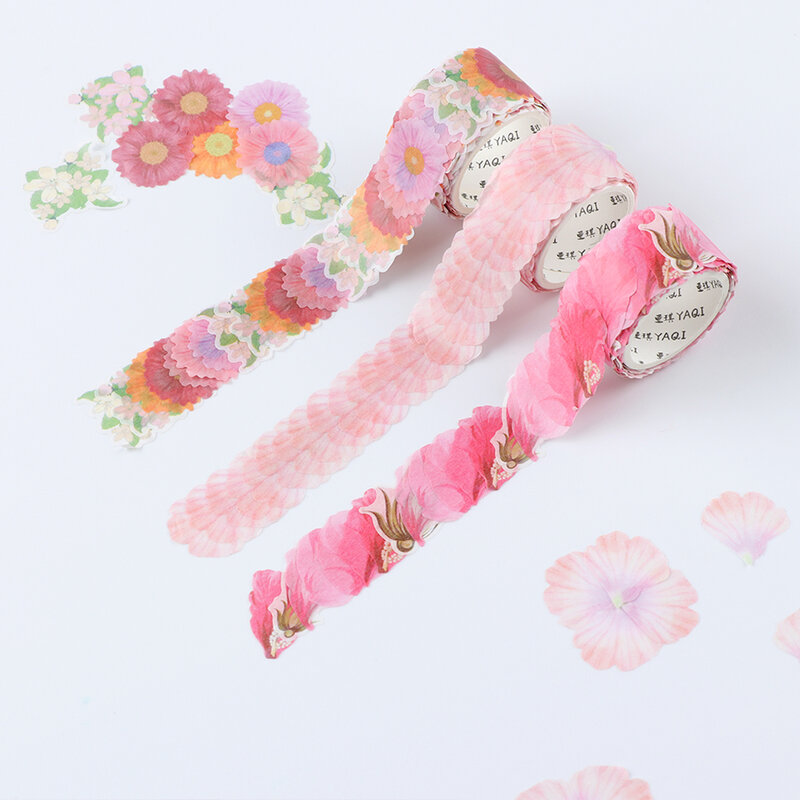 200 pz fragranza Sakura nastro di carta petali di fiori nastro adesivo Washi appiccicoso Pape fai da te Scrapbooking diario etichetta adesivi decorativi