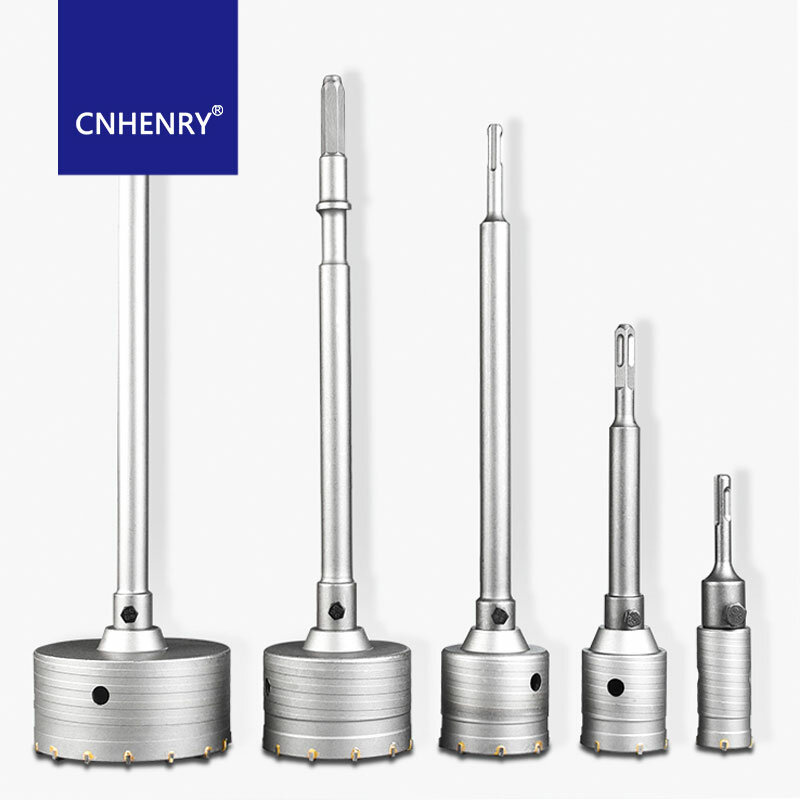 SDS-Sierra de agujero para hormigón, broca eléctrica de núcleo hueco de 30-160mm, vástago de 110-530mm, broca de núcleo, herramienta de perforación de pared de piedra de cemento
