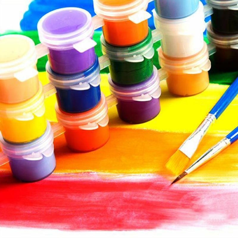 Juego de pigmentos acrílicos pintados a mano para niños, Set de pigmentos para pintar de forma segura, para jardín de infancia, 3ml/5ml, 1 Set