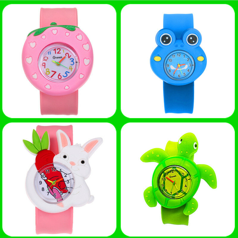 Dzieci mozaika kreskówkowa zegarek 4 rodzaje zwierząt dla dzieci chłopcy dziewczęta zegar świąteczny prezent zabawka cyfrowy nadgarstek zegarki Drop Shipping