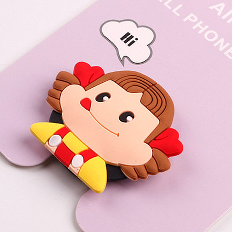 360 Rotatable Silicone Phone Expanding Stand and Grip, Cute Cartoon Fashion figure Toys Phone Squishy Stand Grip Squeeze Toys
