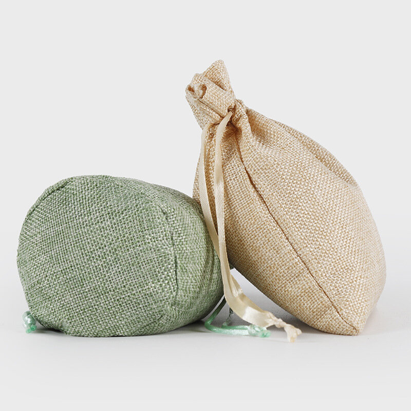 Nowe wiele rozmiarów okrągłe dno naturalne wielokrotnego użytku juty lniane torby ze sznurkiem etui opakowanie prezent biżuteria do torebki świąteczne etui