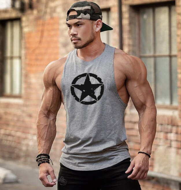 Gym Deltoid Cotton Gym Tank Tops Men Sleeveless Tanktops For Boys Bodybuilding Clothing Undershirt Fitness Stringer workout Vest