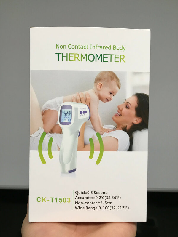 Лоб Бесконтактный Детский термометр инфракрасный LCD температура тела лихорадка цифровой ИК измерительный инструмент пистолет для ребенка ...