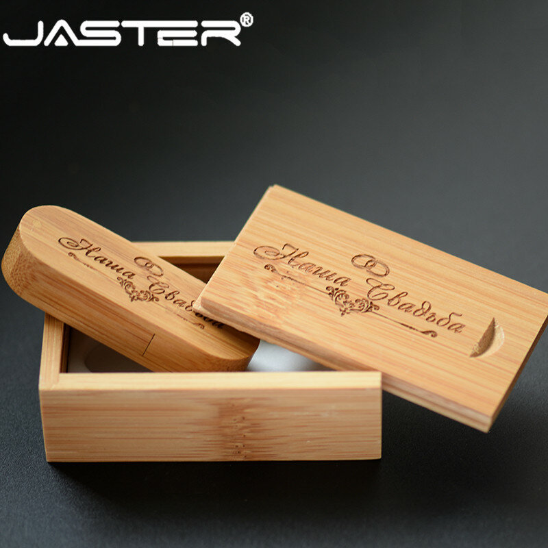 JASTER USB 2.0 Wooden LOGO Customized rotatable Wooden  Flash Drive  Memory Stick pen drive 4G 8G 16GB 32GB 64GB  creative Drive