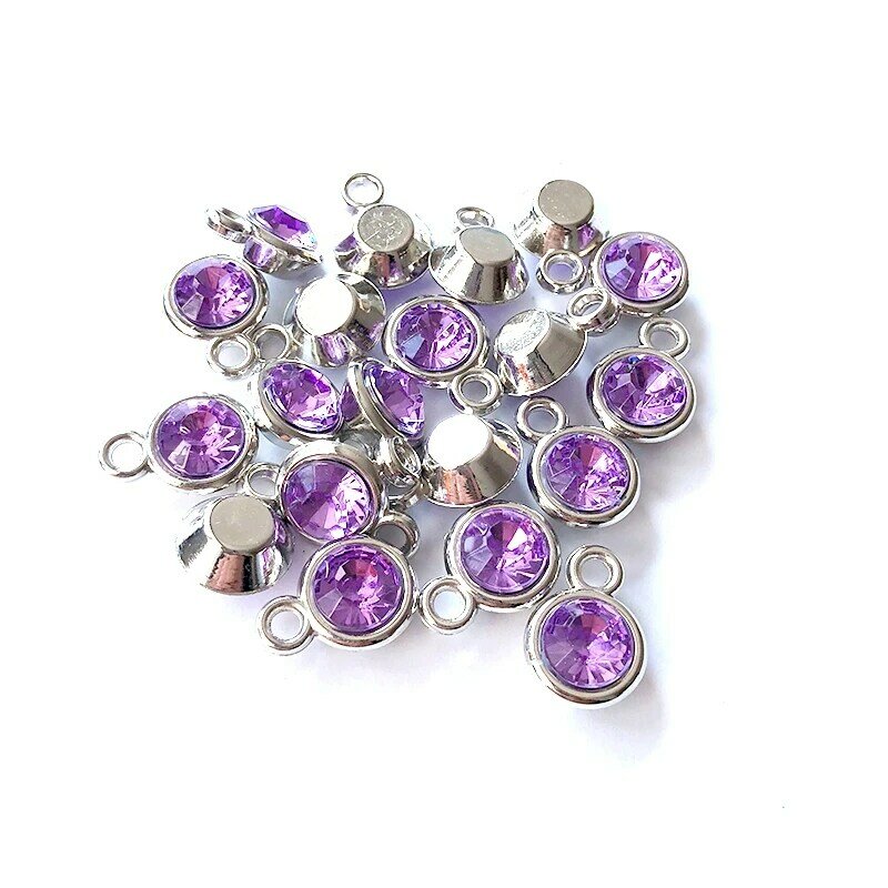 12pcs/lot Colorful Birthstone Charms Diy Accessories Jewelry Making for Bracelet Earring Key chain Necklace a002